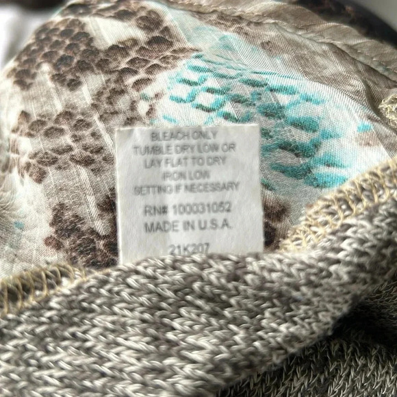 Citron Poeme snake print silky sweater top v neck long sleeve excellent Size XL - Picture 7 of 8